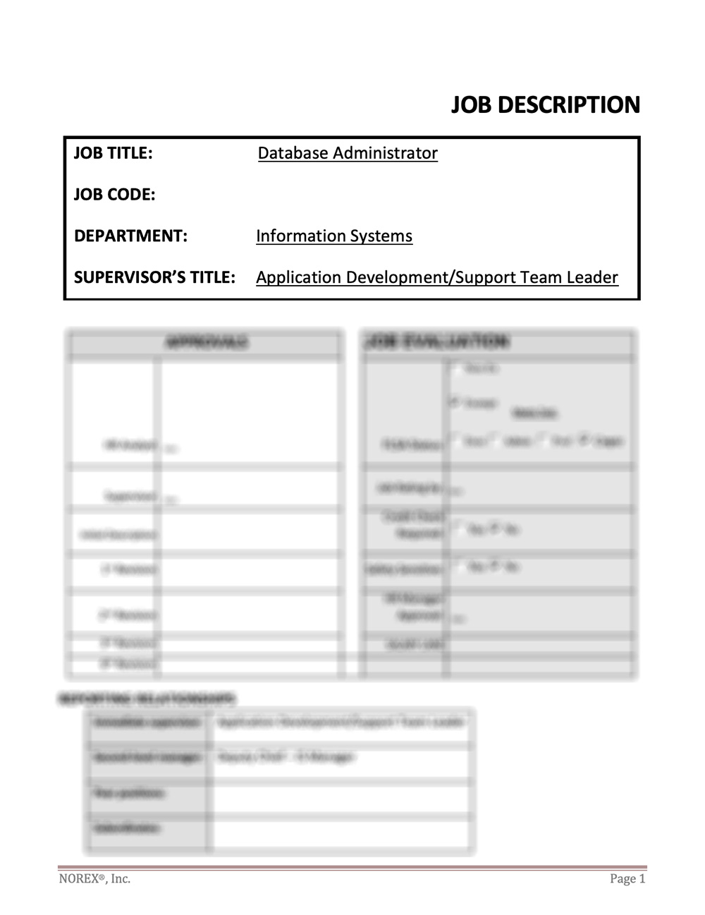 Database administrator job description template norex it community